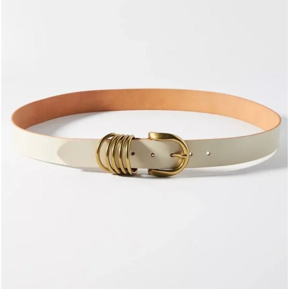 NWT ANTHROPOLOGIE Keeper Belt Cream Gold Beige 3X Plus Size
